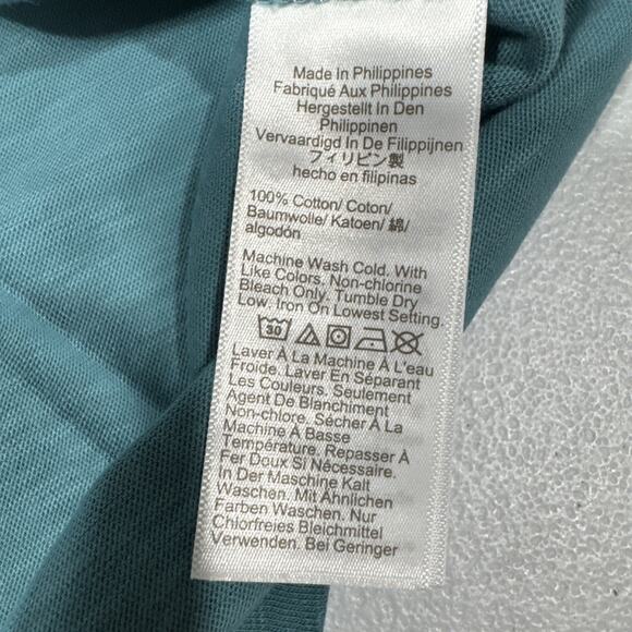 J Crew Women Girlfriend Tee Size M Crewneck T-Shirt Green Atlantis CG779 - Picture 5 of 10